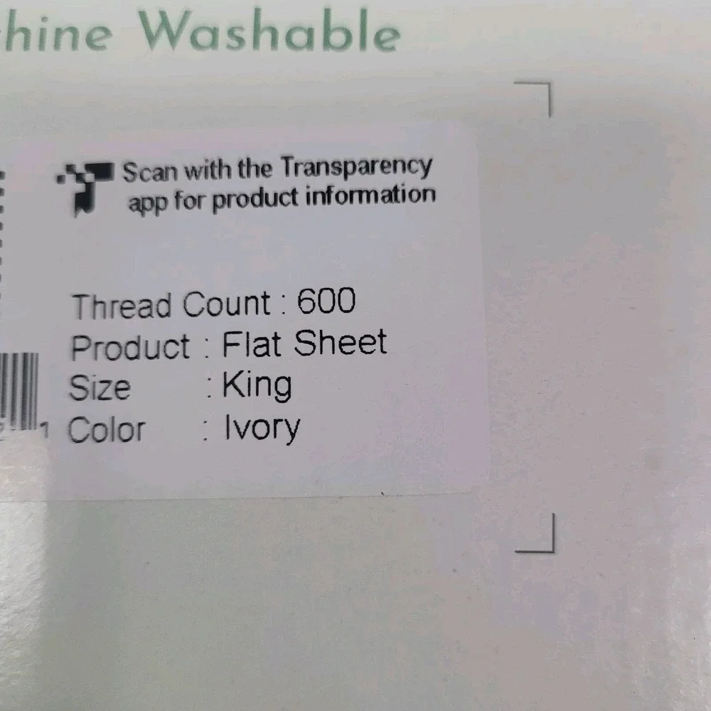 California Design Den Queen Size Flat Sheet Only 600 Thread Count, Ivory